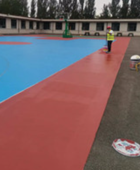 濠江旧篮球场地面改造翻新整改   